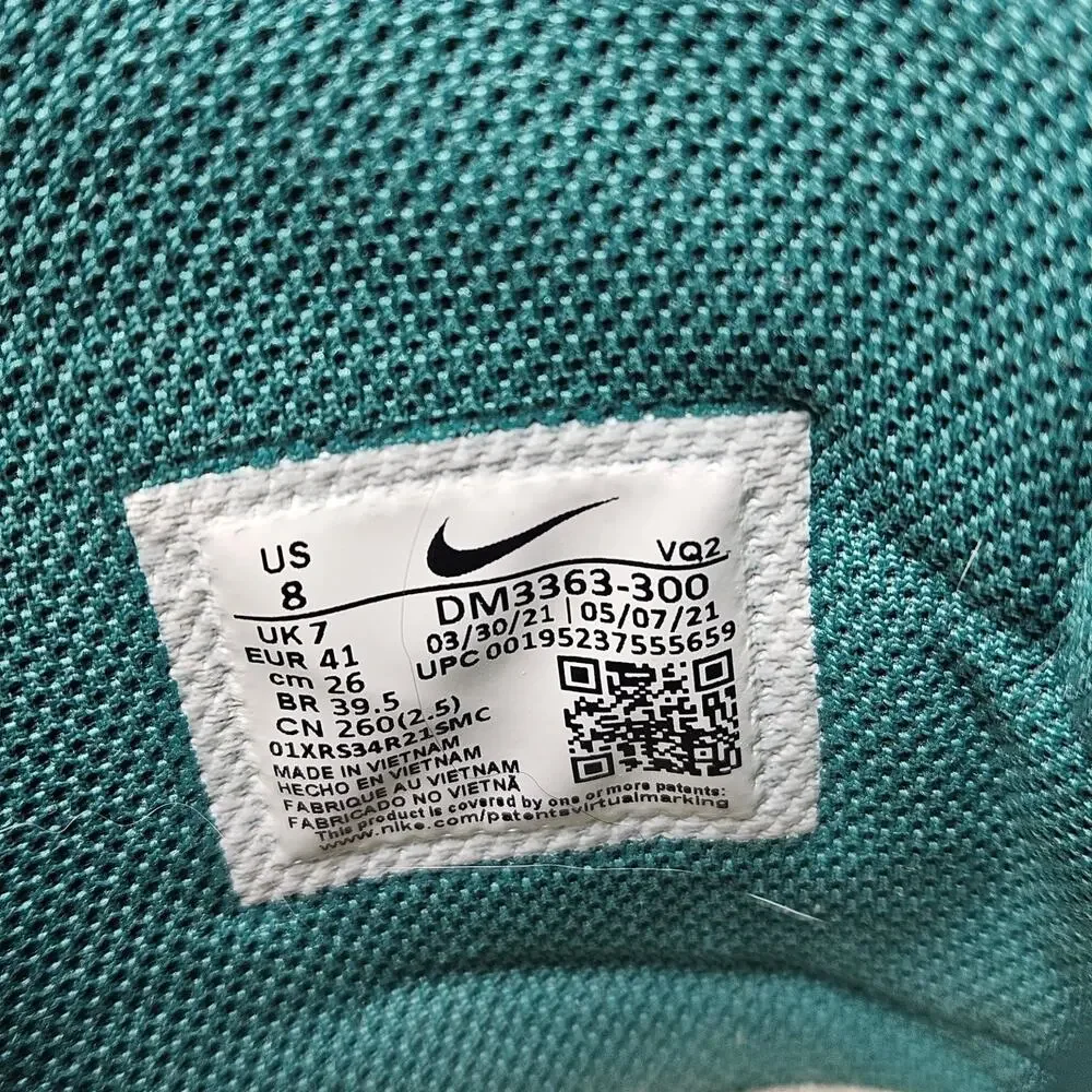 Nike DM3363-300 Court Legacy Men's 8 Teal Menthol Green White Canvas Sneakers